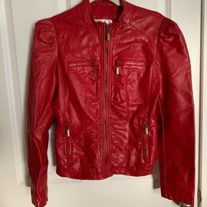 Xhilaration faux-leather Red Jacket